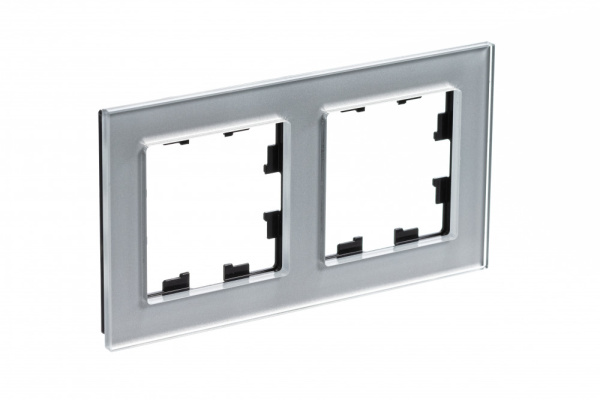 Купить Systeme Electric AtlasDesign Nature Стекло алюминий Рамка 2-ая