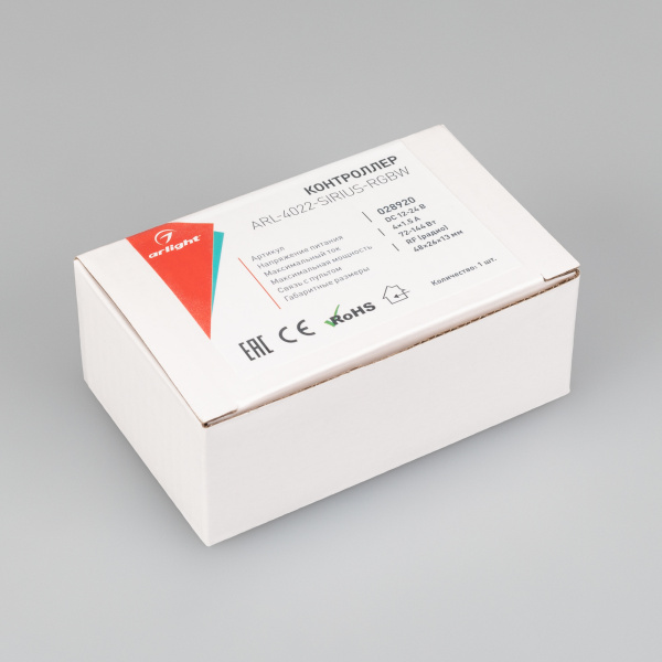 Купить Arlight Контроллер ARL-4022-SIRIUS-RGBW (12-24V, 4x1.5A, 2.4G) (IP20 Пластик, 2 года) 028920