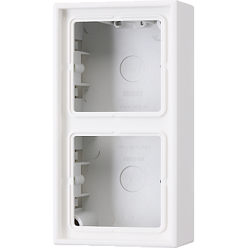 JUNG LS 990 Белая Коробка для накладного монтажа 2-кратная LS582AWW