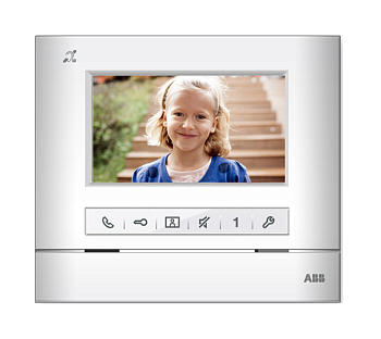 ABB Абонентское устройство 4,3, классик, с индукционной петлёй, белый матовый 2TMA070020W0061