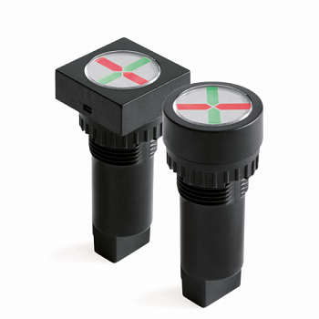 DKC Индикатор положения, штекерное подкл., уст.размер 22/30, квад., крас./зел., 230В,