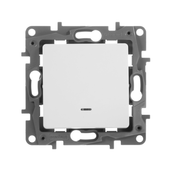 Купить Legrand Etika Бел Переключатель с подсветкой, 10А, авт. клем 672215