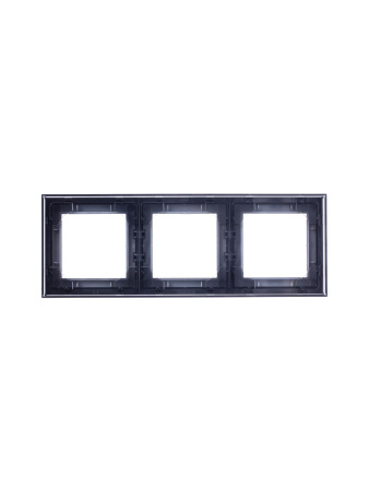 Купить ABB EPJ Levit сталь / дымчатый чёрный Рамка 3 поста 2CHH015030A6069