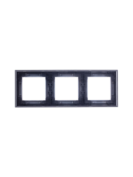Купить ABB EPJ Levit сталь / дымчатый чёрный Рамка 3 поста 2CHH015030A6069