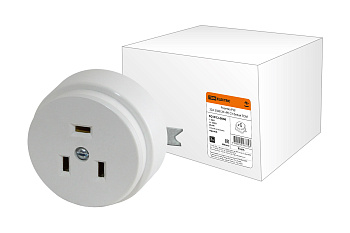 TDM Розетка РШ 32А 250В 2Р+РЕ СУ белая SQ1812-0006