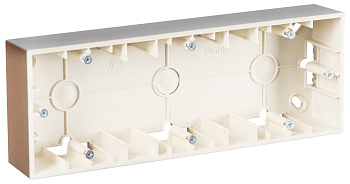 Simon 15 Шампань Коробка 3-ая для наружного монтажа 1590753-034