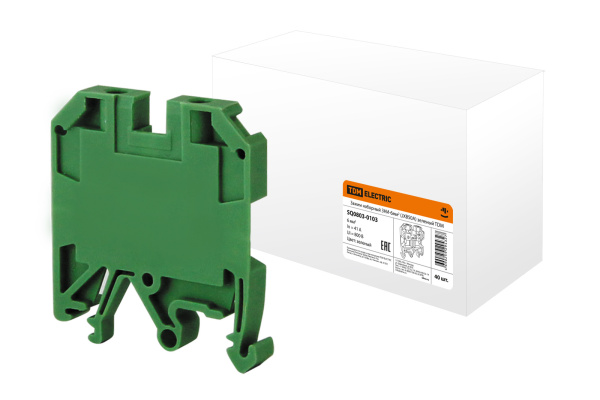 TDM Зажим наборный ЗНИ-6мм2 (JXB50А) зеленый SQ0803-0103