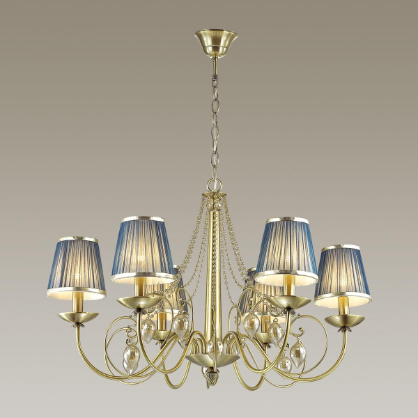 Купить Odeon Light 3921/6 ODL18 528 бронза/ткань/стекло Люстра IP20 E14 6*40W 220V NIAGARA