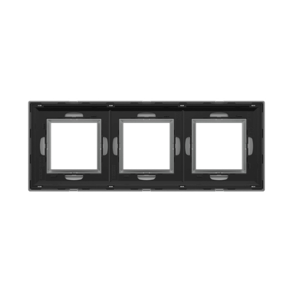 Купить DKC Рамка из металла, "Avanti", светло-серебристая, 3 поста (6 мод.)