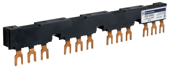 SE GV2 Комплект трехполюсных шин 63А 4х54мм GV2G454