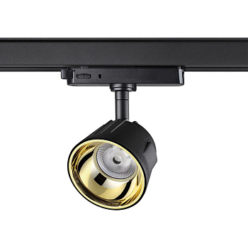 Novotech 358736 PORT NT21 098 черный/золото Трехфазный трековый светодиодный светильник IP20 LED 4000K 20W 100-265V KNOF