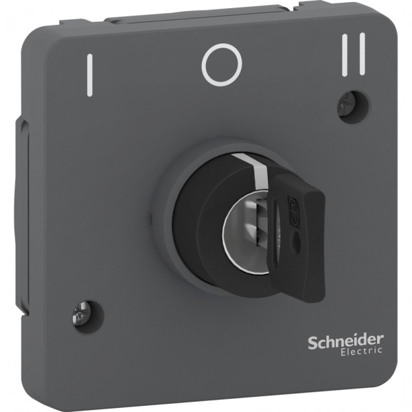 SE Mureva Styl Антрацит Переключатель с ключом на 3 положения, 3А, IP55 MUR35061