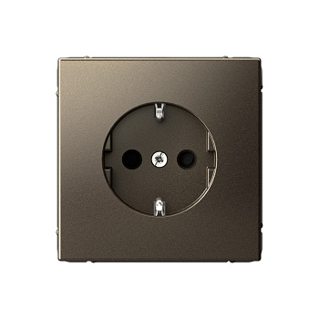 Systeme Electric ArtGallery Мокко Розетка с заземлением со шторками, 16А, механизм