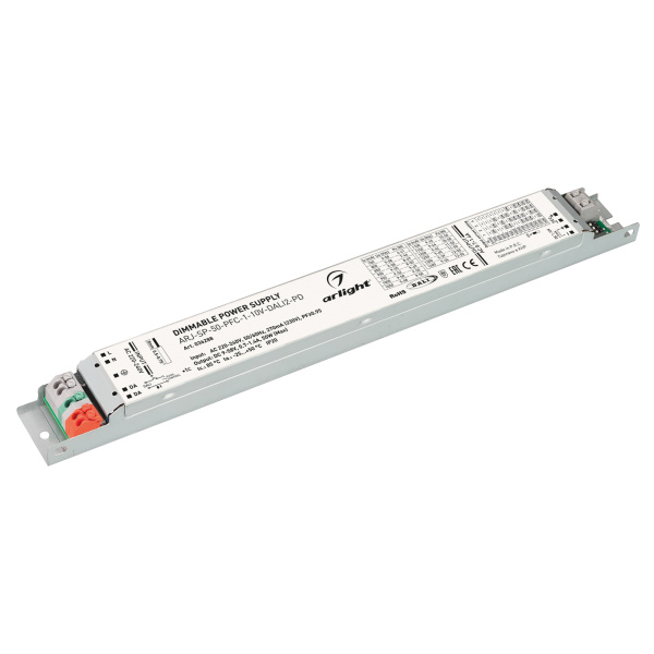 Arlight Блок питания ARJ-SP-50-PFC-1-10V-DALI2-PD (50W, 9-58V, 0.7-1.4A) (IP20 Пластик, 5 лет) 036288