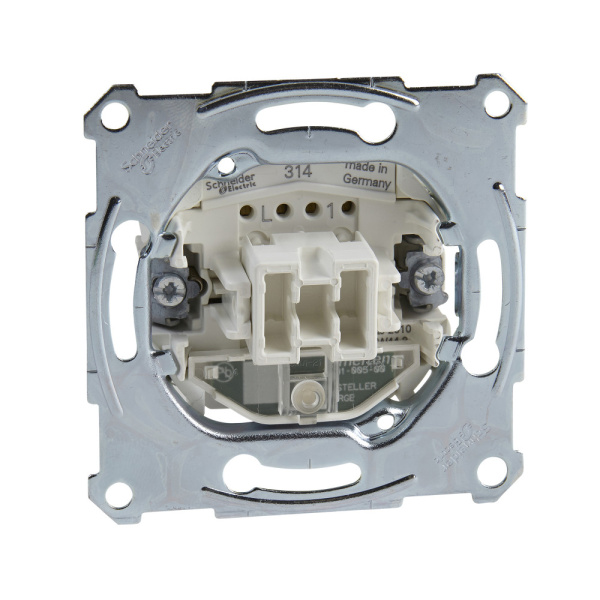 Купить SE Merten Механизм QuickFlex Переключателя 1-клавишного  с подсветкой 10 AХ, QF безвинт.зажим MTN3106-0000