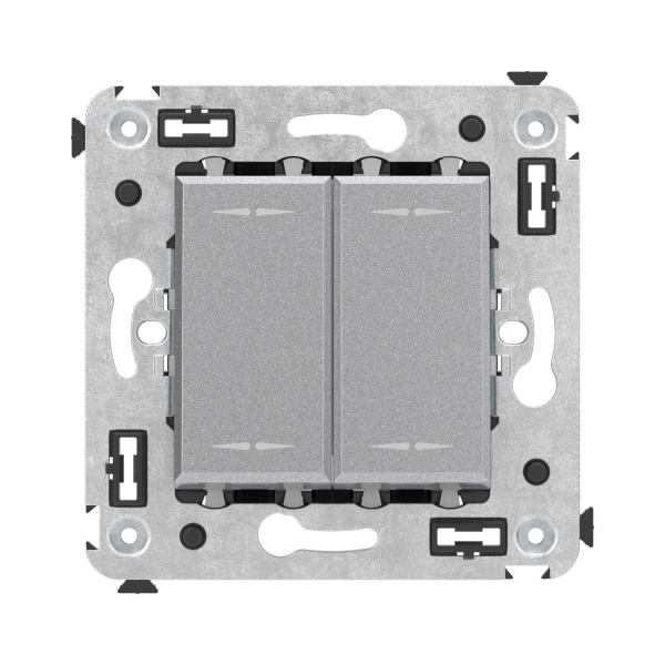 Купить DKC Инвертор двухклавишный в стену, "Avanti", "Закаленная сталь"