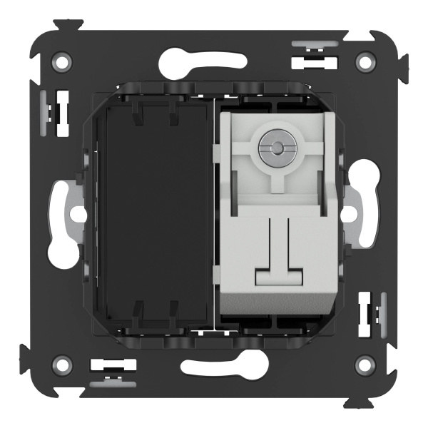 Купить DKC Розетка TV проходная в стену, "Avanti", "Черный квадрат"