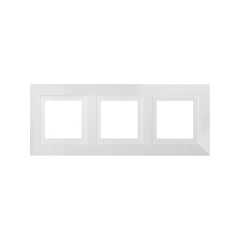 DKC Рамка из металла, "Avanti", белая, 3 поста (6 мод.)