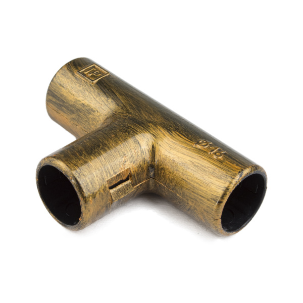 BIRONI Пластик Бронза Тройник для труб D16 5 шт/уп BTT1-16-25-5