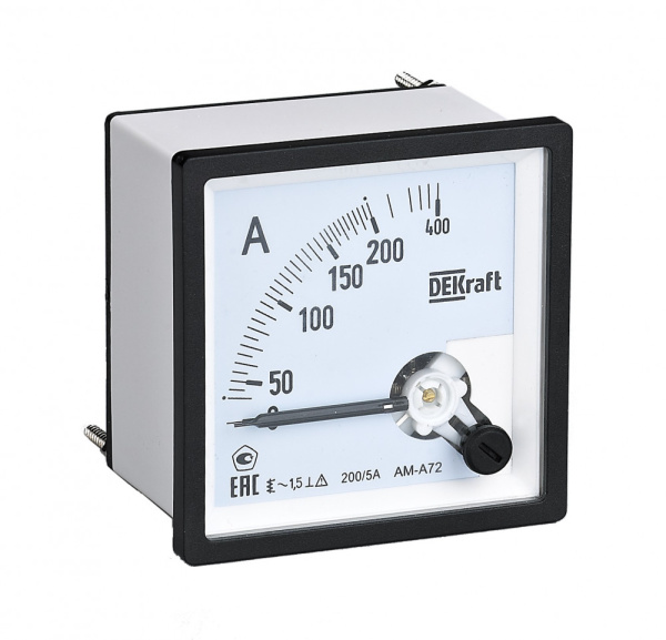Dekraft Амперметр аналоговый 1600/5А AC 96х96мм КТ 1,5 трансф. подкл.
