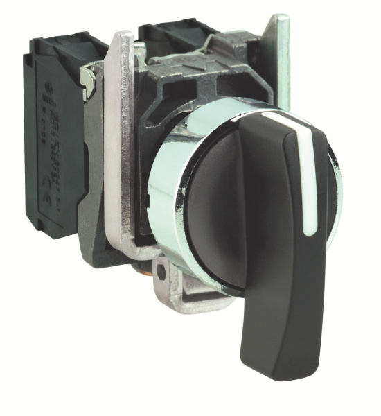 Купить SE XB4 Переключатель 1-0-2 с возвратом в 0 черный удлинённая ручка 2НО XB4BJ53