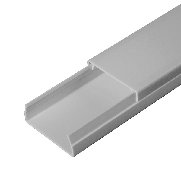 Промрукав Кабель-канал серый RAL 7035 2-й замок в п/э 40х16 (56м/уп) PR03.0074