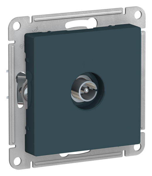 Купить Systeme Electric AtlasDesign Изумруд Розетка антенная одиночная TV коннектор, механизм