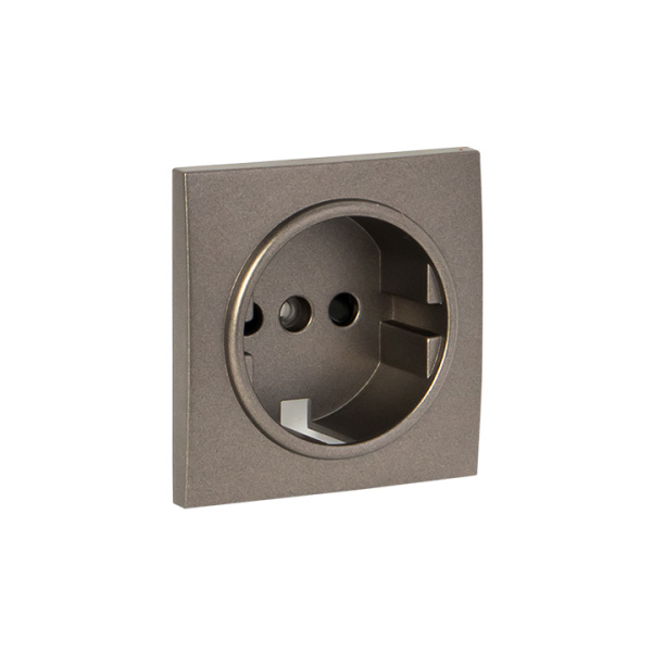 Купить EKF PROxima Валенсия лицевая панель розетки 1-местной с/з 16А графит с защ. штор.