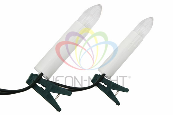 Купить NEON-NIGHT Гирлянда "Свечи" 10м, темно-зеленый ПВХ, 50 LED ТЕПЛЫЙ БЕЛЫЙ 303-085