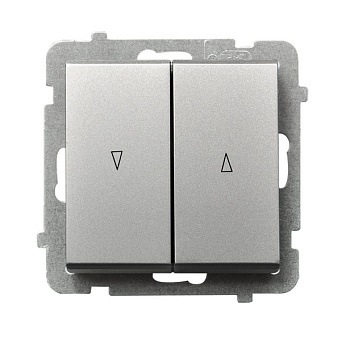 Ospel Sonata Серебро матовое Выключатель жалюзийный, без рамки ŁP-7R/m/38