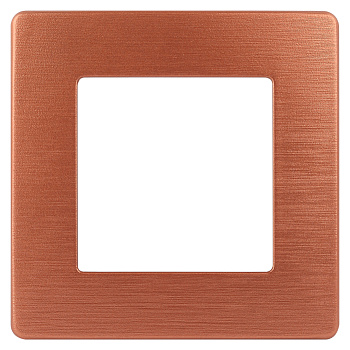 ЭРА Рамка для розеток и выключателей Серия 12 12-5101-14 на 1 пост, Сатин, медь