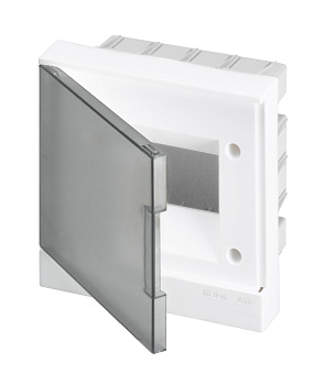 ABB Basic E Бокс в нишу 6М серая прозрачная дверь (c клеммами) 1SZR004002A1202