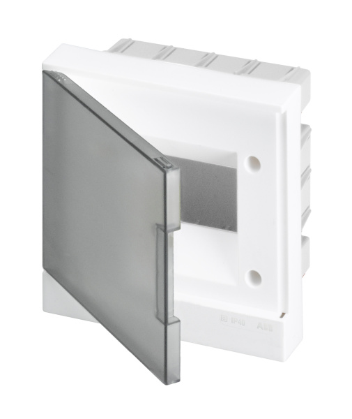 ABB Basic E Бокс в нишу 6М серая прозрачная дверь (c клеммами) 1SZR004002A1202
