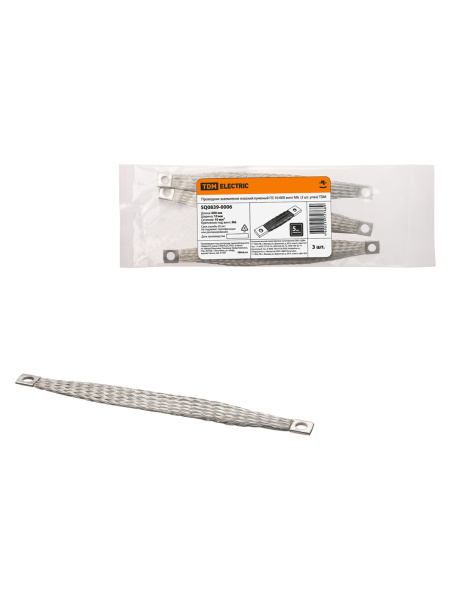 TDM Проводник заземления плоский луженый ПЗ 10-600 (3 шт. упак) ТDM SQ0839-0006