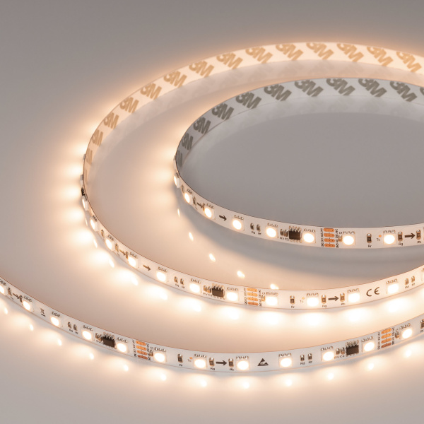 Купить Arlight Лента SPI-B60-10mm 24V Warm3000-PX6-RAM (15 W/m, IP20, 5060, 5m) (бегущий огонь) 039040