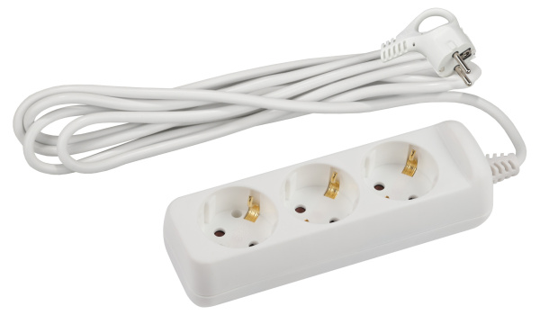 ЭРА Удлинитель электрический U-3e-5m-3x1,5 с заземлением 3 розетки 5м ПВС 3x1,5мм2 16А