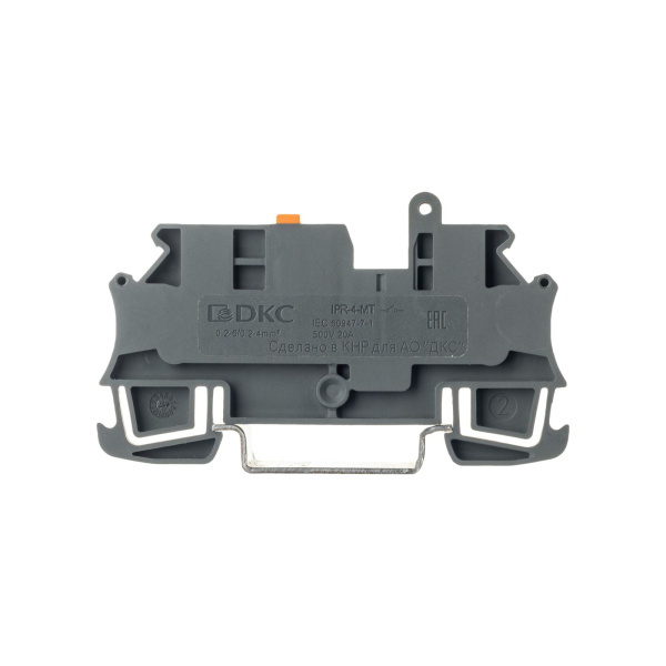 Купить DKC Nuputuk Клемма расцепительная, зажим push-in, 2 точки подключения, 4 кв.мм, серая