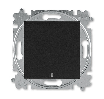 ABB EPJ Levit антрацит / дымчатый чёрный Выключатель кнопочный 1-кл, с подсветкой 2CHH599147A6063