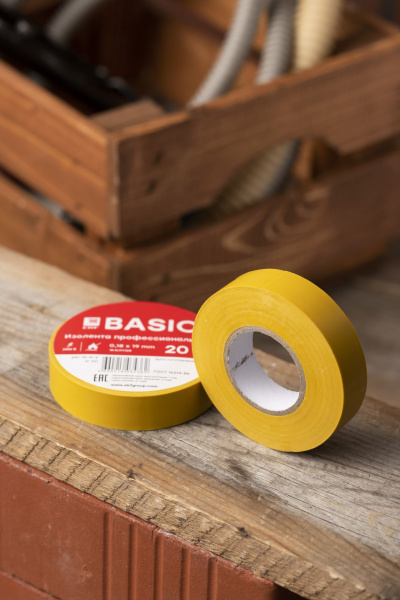 Купить EKF Basic Изолента класс А (0,18х19мм) (20м.) желтая