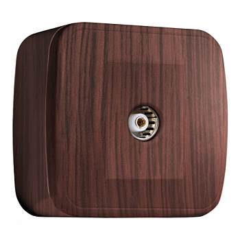 EKF Basic Минск Темное дерево Розетка TV, 75Ом, 5-862МГц, ОП