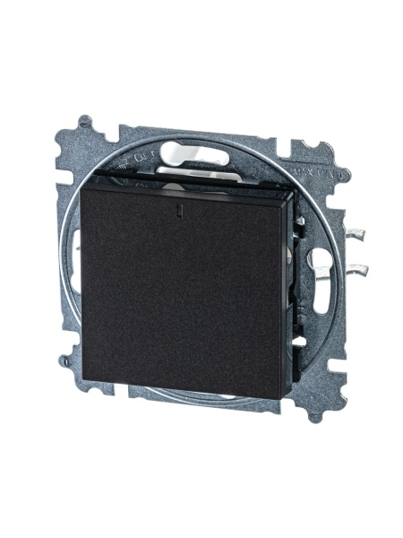 Купить ABB EPJ Levit антрацит / дымчатый чёрный Выключатель 1-клавишный с подсветкой 2CHH590146A6063