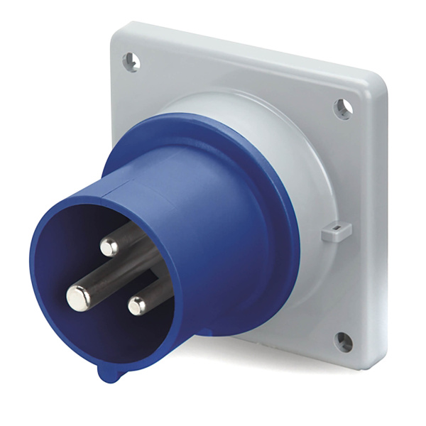 DKC Вилка панельная IP44 16A 2P+E 230В