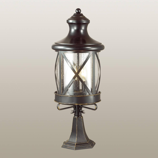 Купить Odeon Light 4045/3B ODL18 709 черный/золотая патина Уличный светильник на столб IP44 E14 3*60W 220V SATION