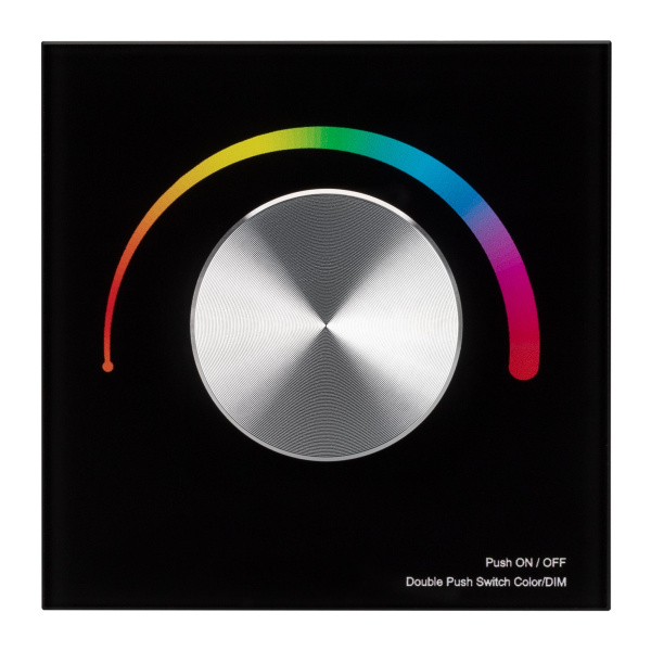 Купить Arlight Панель SMART-P8-RGB-G-IN Black (12-24V, 3x4A, Rotary, 2.4G) (IP20 Пластик, 5 лет) 033763