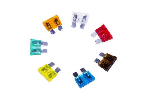 Набор автомобильных предохранителей "стандарт" в пластиковой коробке 100шт. Rexant 80-7024