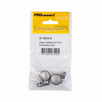 PROconnect Хомут-стяжка кабельная стальная червячная 10-16 мм, упаковка 2 шт. 07-0610-8