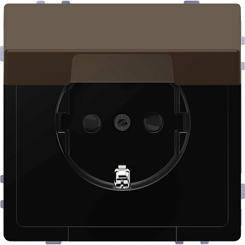 SE Merten D-Life Мокко Розетка 16А с/з и крышкой IP20 MTN2310-6052