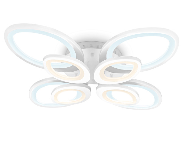 Ambrella Потолочный светодиодный светильник с пультом FA4493/4+4 WH белый 134W 3000+6400K/4200K/6400+3000K 620*620*120 (ПДУ ИК)