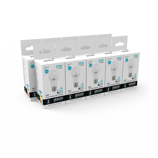 Купить Gauss Лампа Elementary A60 20W 1600lm 4100K E27 LED 23229