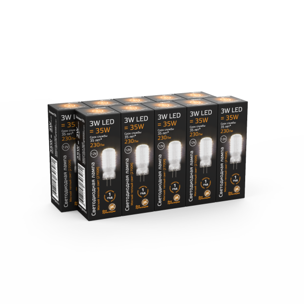 Купить Gauss Лампа G4 12V 3W 230lm 2700K силикон LED 207707103